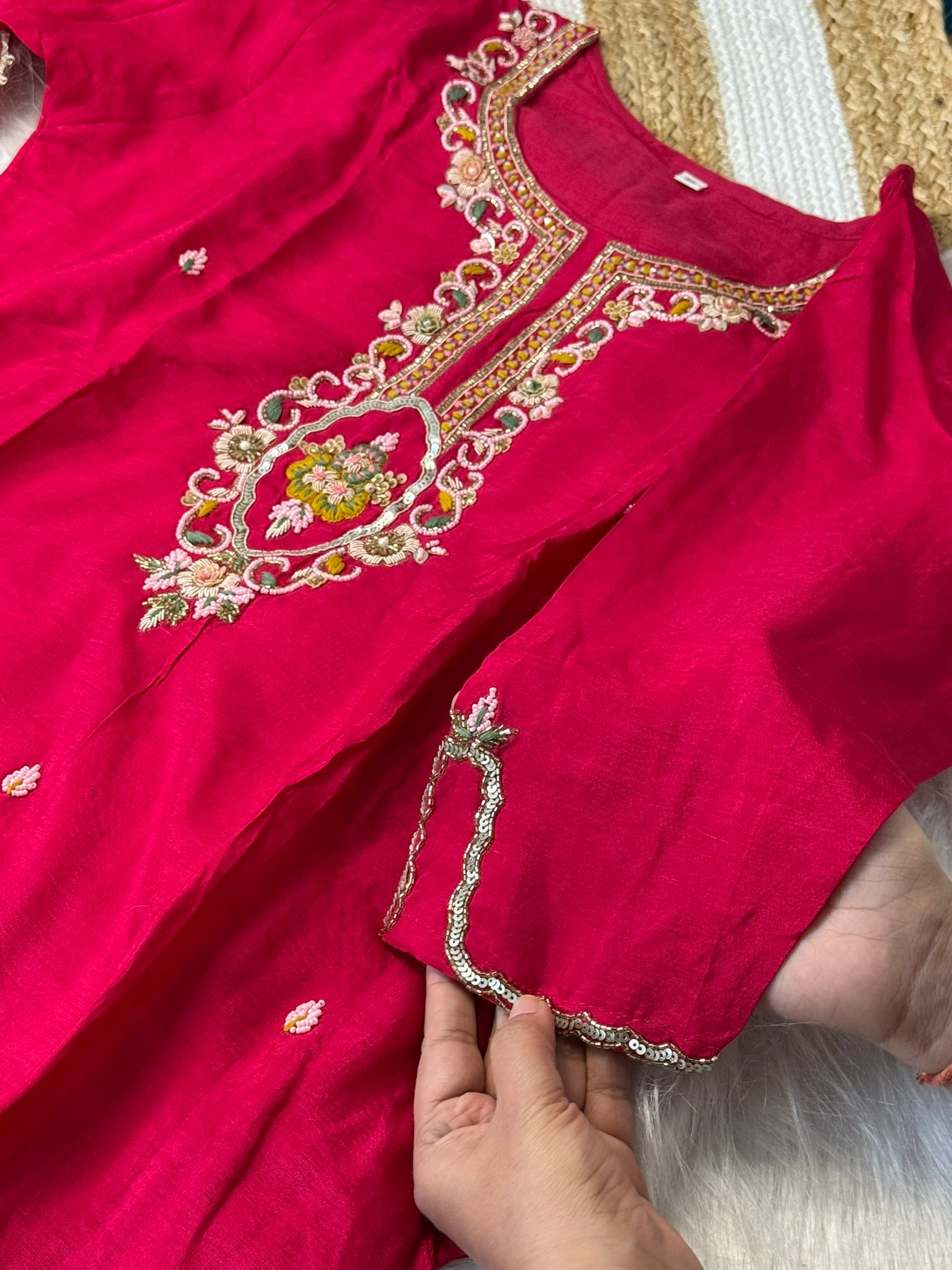 Stitched Red Party Wear Suit