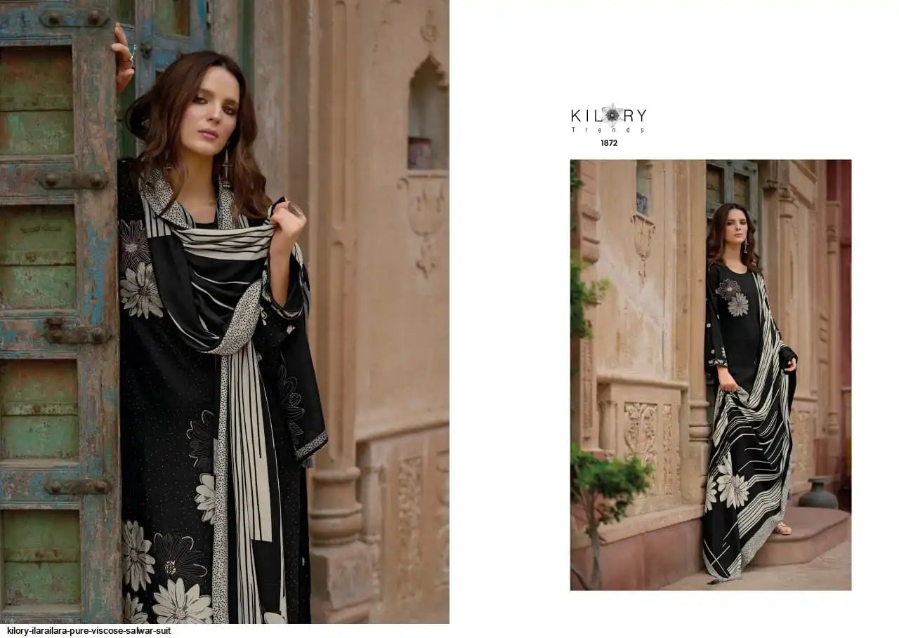 Kilory Ilara Pashmina Winter Suits Black (Dress Material)