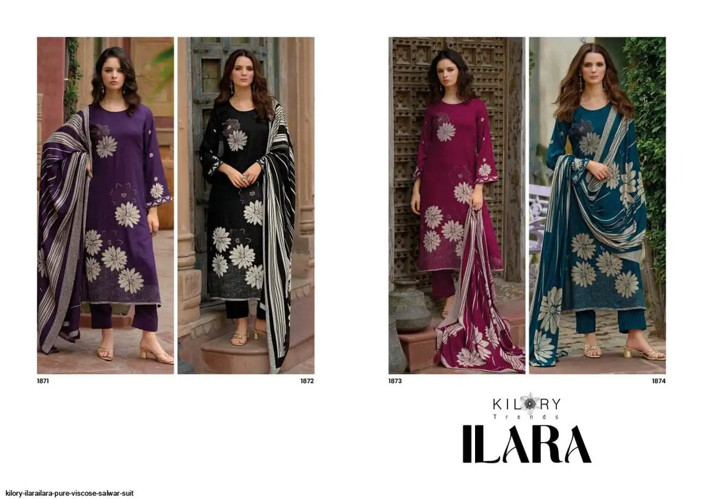 Kilory Ilara Pashmina Winter Suits Teal Blue (Dress Material)