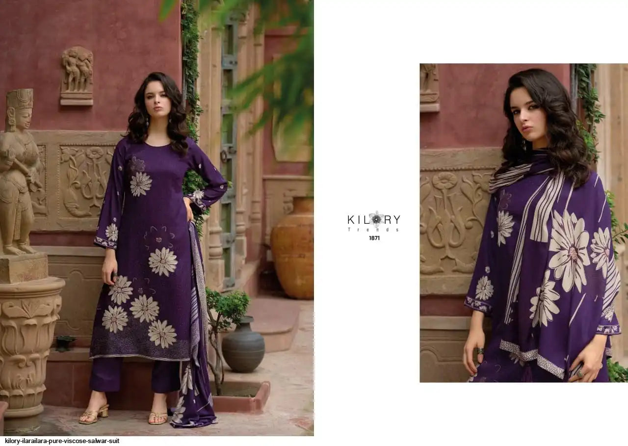 Kilory Ilara Pashmina Winter Suits Deep Purple (Dress Material)