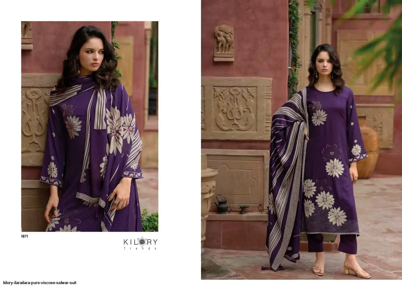 Kilory Ilara Pashmina Winter Suits Deep Purple (Dress Material)