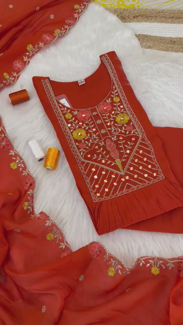 Stitched Orange Suit