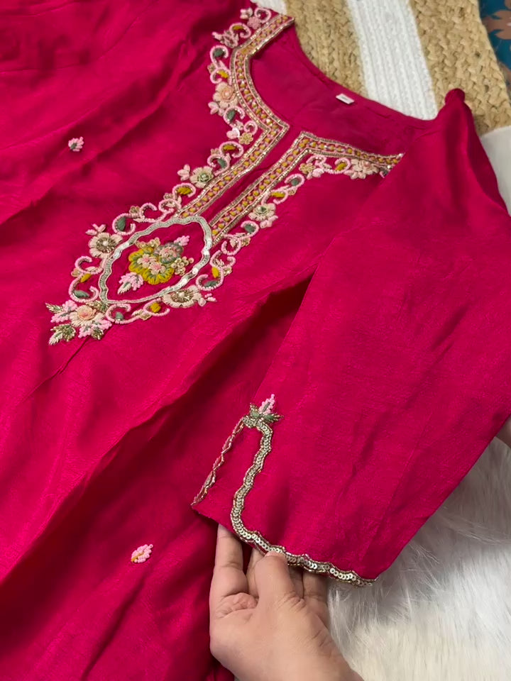 Stitched Red Party Wear Suit