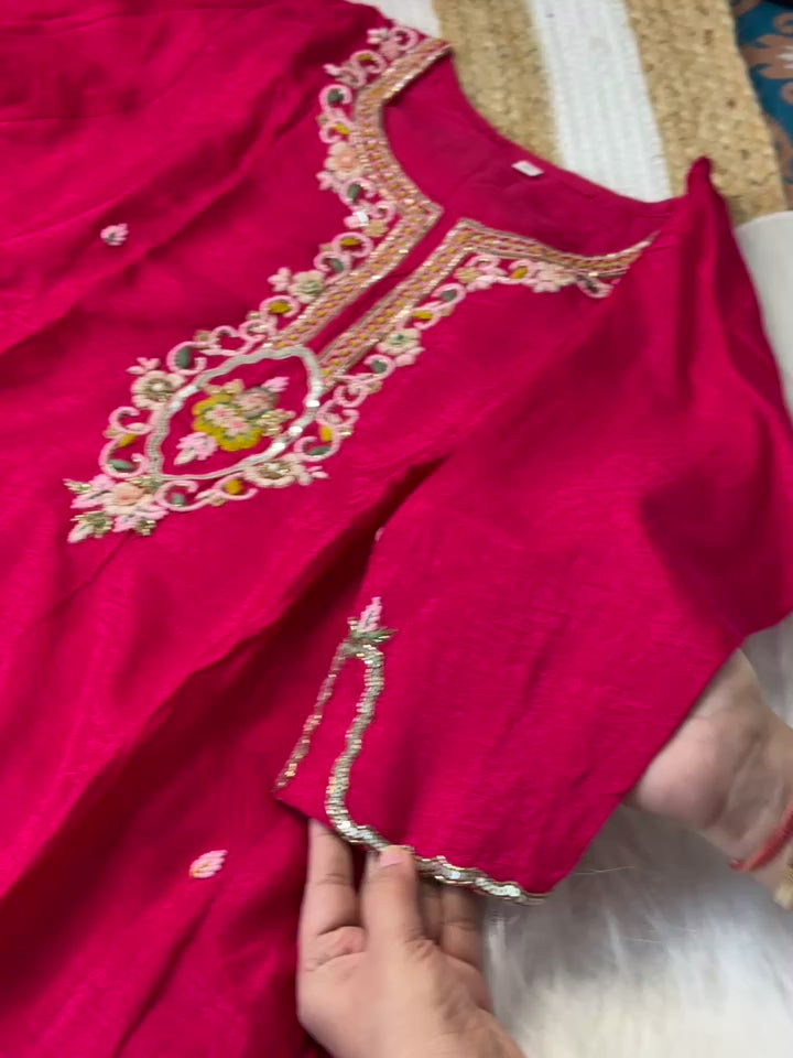 Stitched Red Party Wear Suit