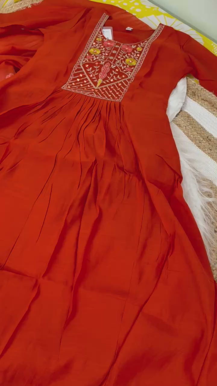 Stitched Orange Suit