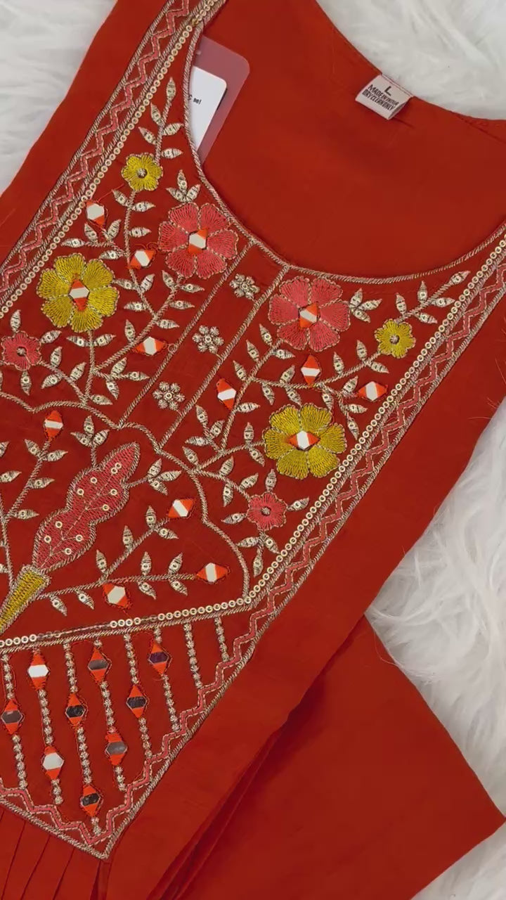 Stitched Orange Suit