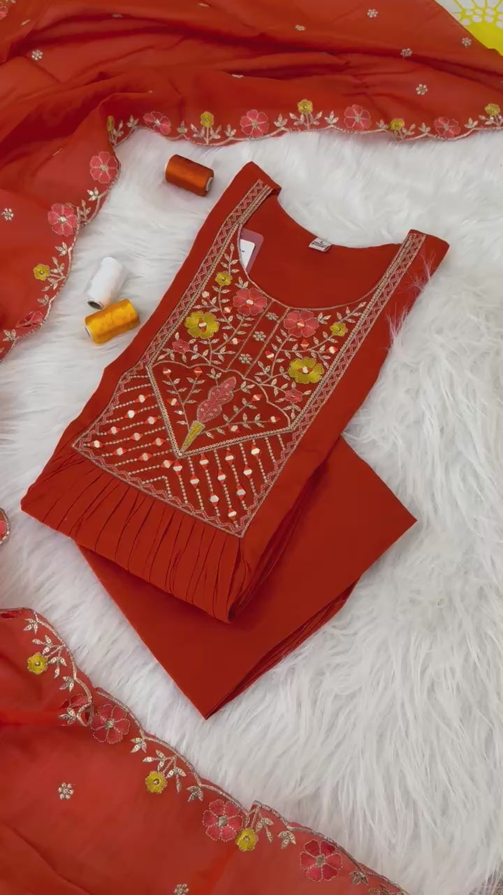 Stitched Orange Suit